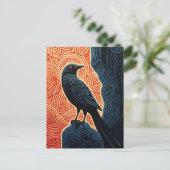 Raven Postkarte (Stehend Vorderseite)