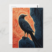 Raven Postkarte (Vorne/Hinten)
