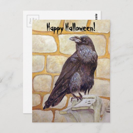 Raven Postkarte (Vorne/Hinten)