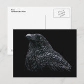 Raven Postkarte (Vorne/Hinten)