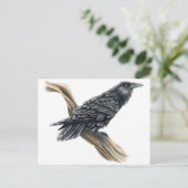 Raven Postkarte (Stehend Vorderseite)