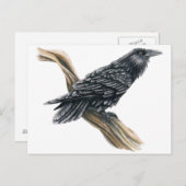 Raven Postkarte (Vorne/Hinten)