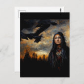 Raven Postkarte (Vorne/Hinten)
