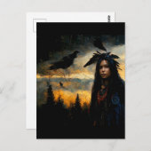 Raven Postkarte (Vorne/Hinten)