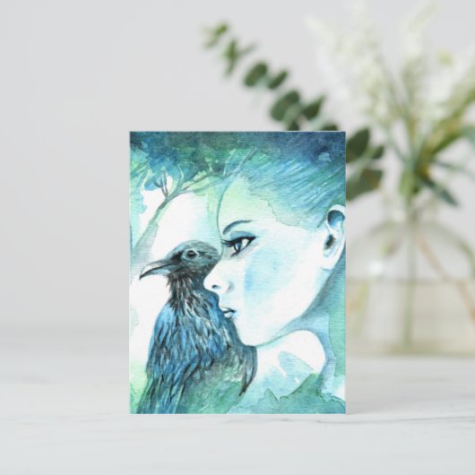 Raven Postkarte (Stehend Vorderseite)