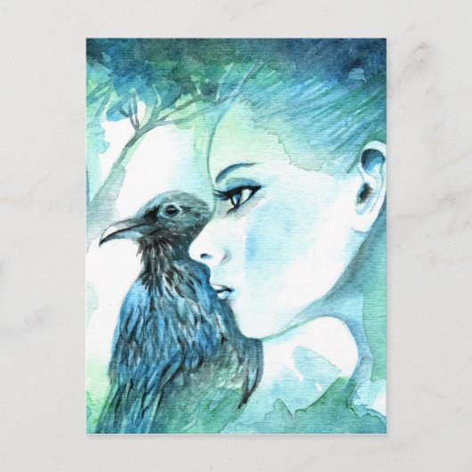 Raven Postkarte (Vorderseite)