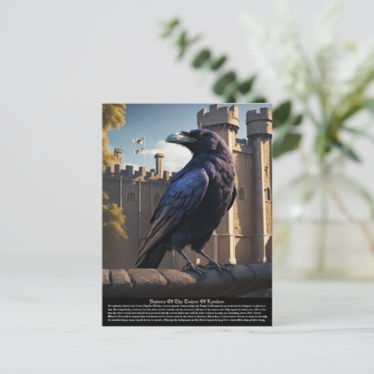 Raven Postkarte (Stehend Vorderseite)