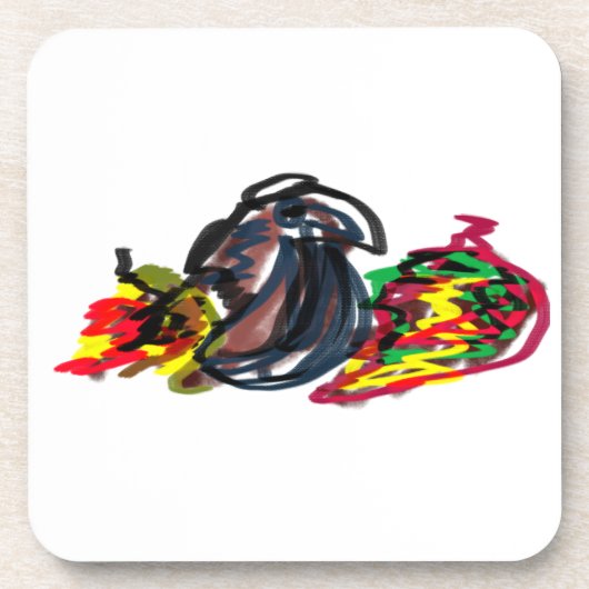 Raven Relax Herbst Getränkeuntersetzer (Vorderseite)