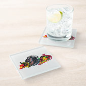 Raven Relax Herbst Glasuntersetzer (Schrägansicht)