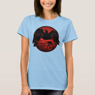 Raven Ringer Shirt Raven Women's Crow Art Shirts
