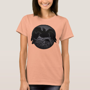 Raven Ringer Shirt Raven Women's Crow Art Shirts