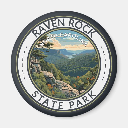 Raven Rock Staat Park North Carolina Abzeichen Magnet (Vorne)