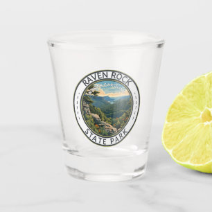 Raven Rock Staat Park North Carolina Abzeichen Schnapsglas