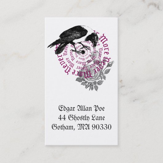 Raven & Rose Visitenkarte (Vorderseite)