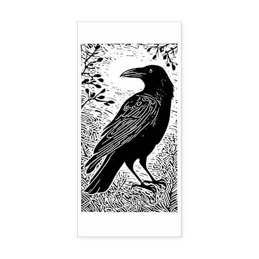 Raven Rubber Briefmarke Gummistempel (Prägung)