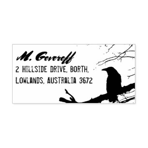 Raven Rücksendeadresse Briefmarke Gummistempel