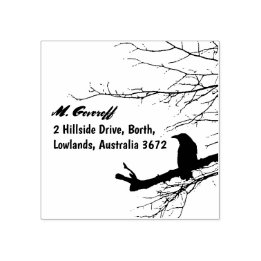 Raven Rücksendeadresse Briefmarke Gummistempel