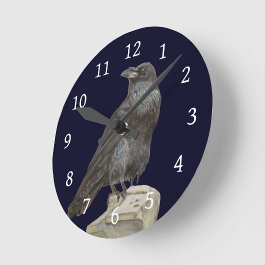 Raven Runde Wanduhr (Winkel)