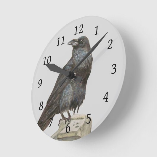 Raven Runde Wanduhr (Winkel)