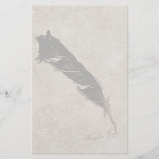 Raven’s Feather Bird-lover Crow design Briefpapier (Vorderseite)