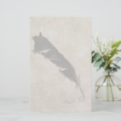 Raven’s Feather Bird-lover Crow design Briefpapier (Stehend Vorderseite)