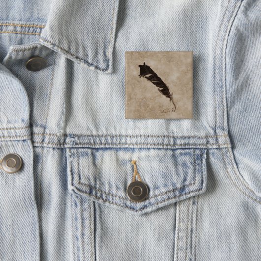 Raven’s Feather Bird-lover Crow design Button (Beispiel)