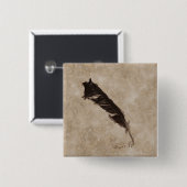 Raven’s Feather Bird-lover Crow design Button (Vorne & Hinten)