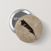 Raven’s Feather Bird-lover Crow design Button (Vorne & Hinten)