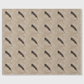 Raven’s Feather Bird-lover Crow design Geschenkpapier (Flach)