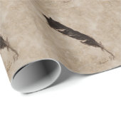Raven’s Feather Bird-lover Crow design Geschenkpapier (Rolleneckpunkt)