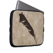 Raven’s Feather Bird-lover Crow design Laptopschutzhülle (Vorne Rechts)