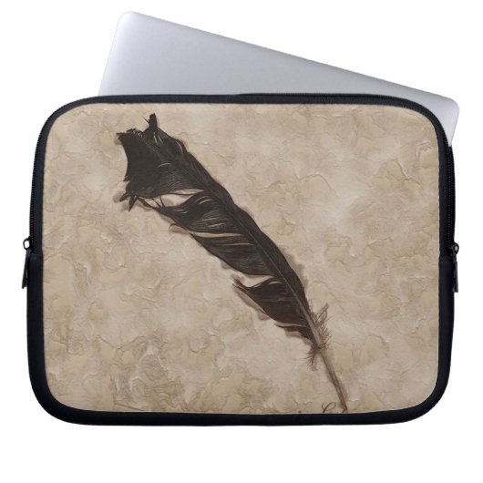 Raven’s Feather Bird-lover Crow design Laptopschutzhülle (Vorderseite)