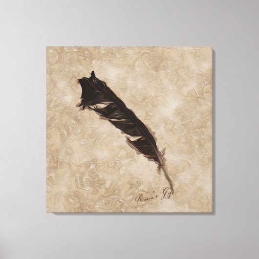 Raven’s Feather Bird-lover Crow design Leinwanddruck (Vorderseite)