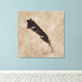 Raven’s Feather Bird-lover Crow design Leinwanddruck (Insitu (Holzboden))