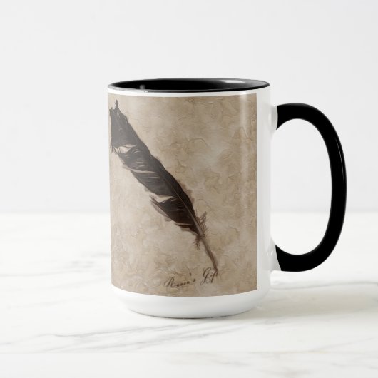 Raven’s Feather Bird-lover Crow design Tasse (Rechts)
