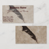 Raven’s Feather Bird-lover Crow design Visitenkarte (Vorne/Hinten)