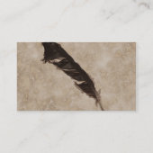 Raven’s Feather Bird-lover Crow design Visitenkarte (Rückseite)