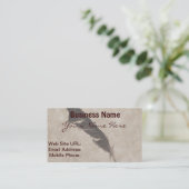 Raven’s Feather Bird-lover Crow design Visitenkarte (Stehend Vorderseite)