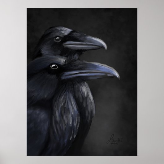 Raven Shadows: Mystisches Duo in Noir Poster (Vorne)