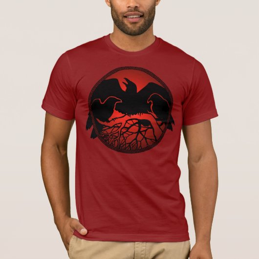 Raven Shirts Raven Cool Crow Wild Bird T - Shirt (Vorderseite)