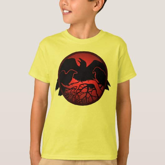 Raven Shirts Raven Crow Art Kid's Sweatshirt (Vorderseite)