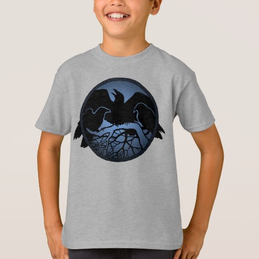 Raven Shirts Raven Crow Art Kid's Sweatshirt (Vorderseite)