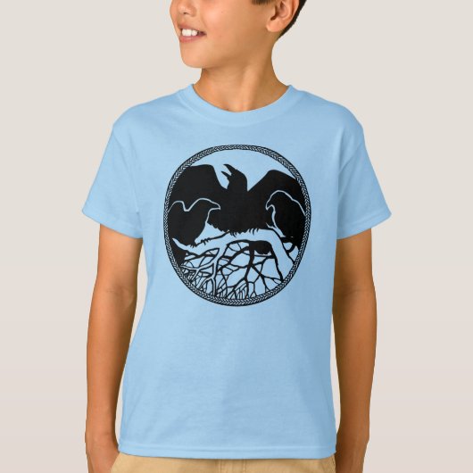 Raven Shirts Raven Crow Art Kid's Sweatshirt (Vorderseite)