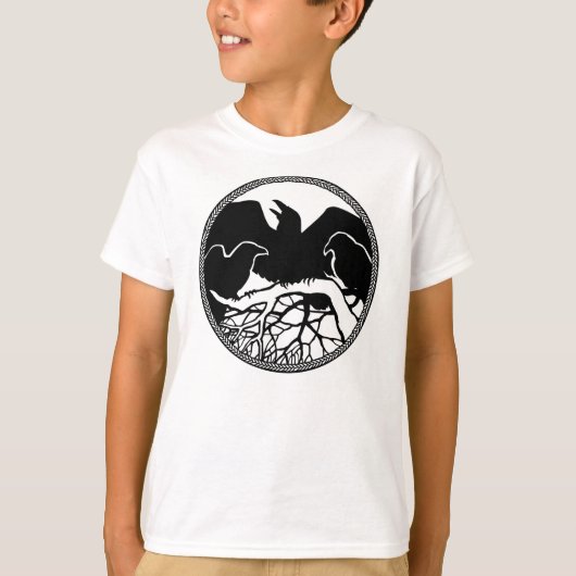 Raven Shirts Raven Crow Art Kid's Sweatshirt (Vorderseite)