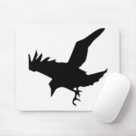 Raven Silhouette Mousepad (Mit Mouse)