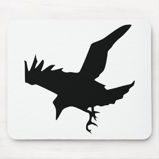 Raven Silhouette Mousepad (Vorne)