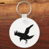 Raven Silhouette Schlüsselanhänger (Vorderseite)