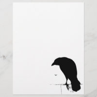 Raven Silhouette - Vintage Goth Ravens & Crows