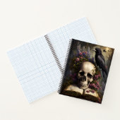 Raven Skull Book and Blume Gothbook Notizblock (Innenseite)