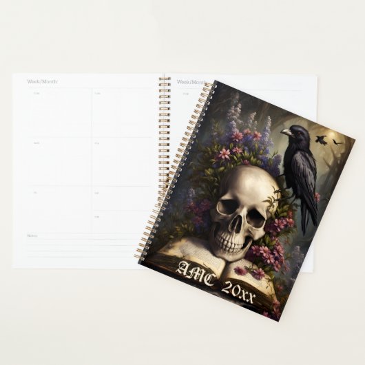 Raven Skull Buch und Blume Planer (Anzeige)